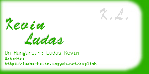 kevin ludas business card